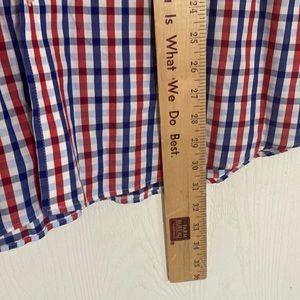 Izod red, white, and blue button down shirt